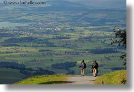 europe, hikers, horizontal, landscapes, lucerne, mt pilatus, switzerland, photograph