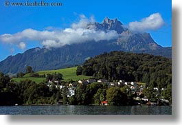 clouds, europe, horizontal, lakes, lucerne, mountains, mt pilatus, nature, pilatus, sky, switzerland, photograph