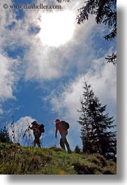 clouds, europe, fog, hikers, hiking, lucerne, mt rigi, nature, people, sky, switzerland, uphill, vertical, photograph