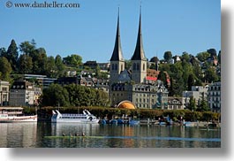 churches, europe, horizontal, lucerne, rowers, switzerland, towns, photograph