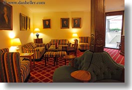 europe, horizontal, lucerne, paintings, rooms, sitting, switzerland, wilden mann hotel, photograph