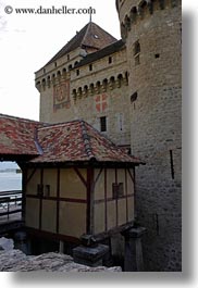 castles, chateau de chillon, chillon, entry, europe, montreaux, switzerland, vertical, photograph