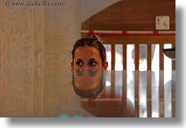 chateau de chillon, europe, heads, horizontal, montreaux, reflections, switzerland, photograph