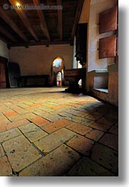 chateau de chillon, europe, floors, montreaux, switzerland, terracotta, tiles, vertical, photograph