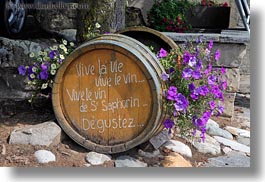 barrels, europe, flowers, horizontal, montreaux, switzerland, photograph