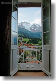 europe, meyers hotel, mountains, switzerland, vertical, wengen, windows, photograph
