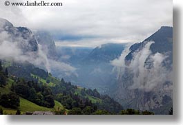 clouds, europe, foggy, horizontal, nature, sky, switzerland, valley, wengen, photograph