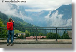 clouds, europe, horizontal, nature, people, photographing, sky, switzerland, valley, wengen, womens, photograph