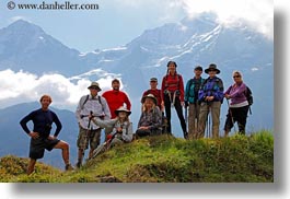 clouds, emotions, europe, groups, happy, hikers, horizontal, men, mountains, nature, people, sky, smiles, snowcaps, switzerland, tourists, wilderness, womens, wt people, photograph
