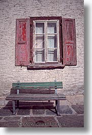 benches, europe, switzerland, vertical, windows, zermatt, photograph