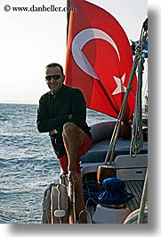 boats, captain, cevri hasan, europe, flags, gulet, men, people, schooner, turkeys, vertical, photograph