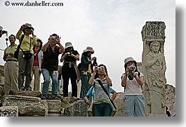 architectural ruins, ephesus, europe, horizontal, humor, japanese, people, photographers, tourists, turkeys, photograph