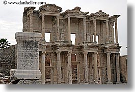 architectural ruins, ephesus, europe, horizontal, library, turkeys, photograph