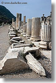 architectural ruins, ephesus, europe, pillars, turkeys, vertical, photograph