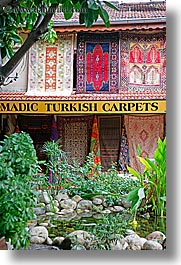 europe, fethiye, gardens, rugs, turkeys, turkish, vertical, photograph