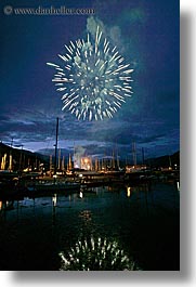 dusk, europe, finike, fireworks, harbor, slow exposure, turkeys, vertical, photograph