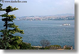 boats, bosphorus, europe, horizontal, istanbul, rivers, trees, turkeys, photograph