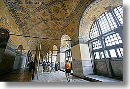 big, europe, hagia sophia church, hallway, horizontal, istanbul, slow exposure, turkeys, windows, photograph