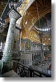 europe, hagia sophia church, istanbul, pillars, turkeys, vertical, photograph