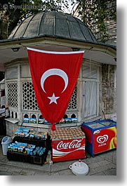 coca cola, europe, flags, istanbul, turkeys, turkish, vertical, photograph