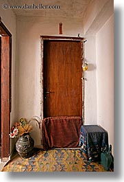 doors, europe, flowers, kalkan, pots, turkeys, vertical, photograph
