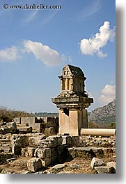 architectural ruins, europe, kalkan, lycian, tombs, turkeys, vertical, photograph