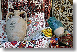 europe, horizontal, kas, pots, rugs, turkeys, turkish, photograph