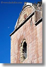 architectural ruins, churches, europe, kaya koy, moon, turkeys, vertical, photograph