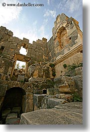 amphitheater, architectural ruins, europe, myra, old myra, stones, turkeys, vertical, photograph