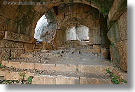 amphitheater, architectural ruins, europe, hallway, horizontal, myra, old myra, stones, turkeys, photograph