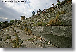 amphitheater, architectural ruins, europe, horizontal, myra, old myra, seats, stones, turkeys, photograph