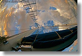 boats, clouds, europe, fisheye, fisheye lens, horizontal, mast, ocean, ocean scenics, sails, sunsets, turkeys, photograph