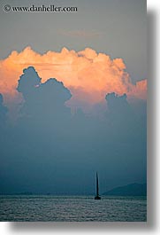 boats, clouds, europe, ocean, ocean scenics, sunsets, turkeys, vertical, photograph
