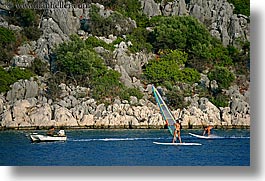 boats, europe, horizontal, ocean, ocean scenics, turkeys, windsurfer, windsurfing, photograph
