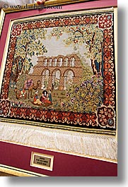 europe, framed, rugs, showing, silk, turkeys, turkmen rugs, vertical, photograph