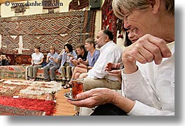 europe, horizontal, tea, turkeys, turkish, turkmen rugs, womens, photograph