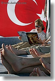 beth, europe, flags, happy, mary, mary beth, sunglasses, tourists, turkeys, vertical, womens, photograph