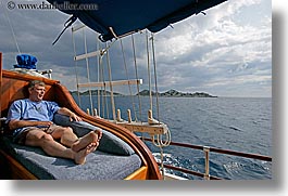 boats, clouds, drew, europe, horizontal, lounging, men, ocean, relaxing, rose drew garland, sleeping, tourists, turkeys, photograph