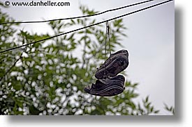 argentina, buenos aires, hangings, horizontal, la boca, latin america, shoes, photograph