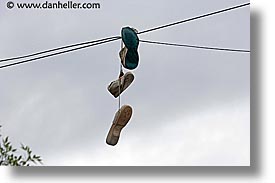 argentina, buenos aires, hangings, horizontal, la boca, latin america, shoes, photograph