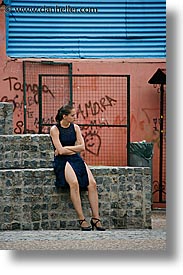 argentina, buenos aires, dancers, la boca, latin america, people, vertical, waiting, photograph