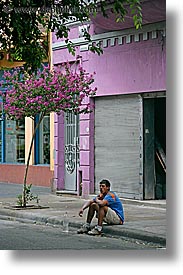 argentina, buenos aires, la boca, latin america, people, sidewalks, sitter, vertical, photograph