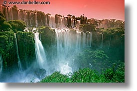 argentina, falls, horizontal, iguazu, latin america, slow exposure, sunsets, water, waterfalls, photograph