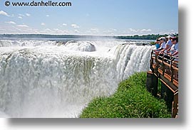 argentina, horizontal, iguazu, latin america, platforms, viewing, water, waterfalls, photograph