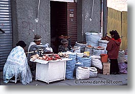 bolivia, grains, horizontal, la paz, latin america, people, vendors, photograph