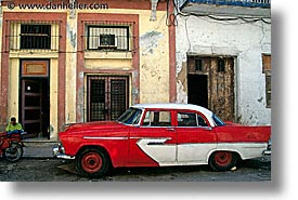 caribbean, cars, cuba, havana, horizontal, island nation, islands, latin america, red, south america, white, photograph