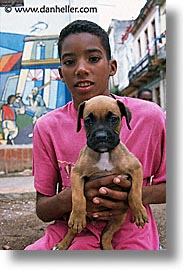 boys, caribbean, cats, cuba, dogs, havana, island nation, islands, latin america, puppies, south america, vertical, photograph