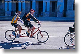 bicycles, caribbean, cuba, havana, horizontal, island nation, islands, latin america, mac queens, south america, tandem, photograph