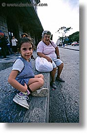 caribbean, childrens, cuba, girls, grandma, havana, island nation, islands, latin america, people, south america, vertical, photograph