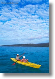 boats, ecuador, equator, galapagos islands, kayaks, latin america, two, vertical, photograph